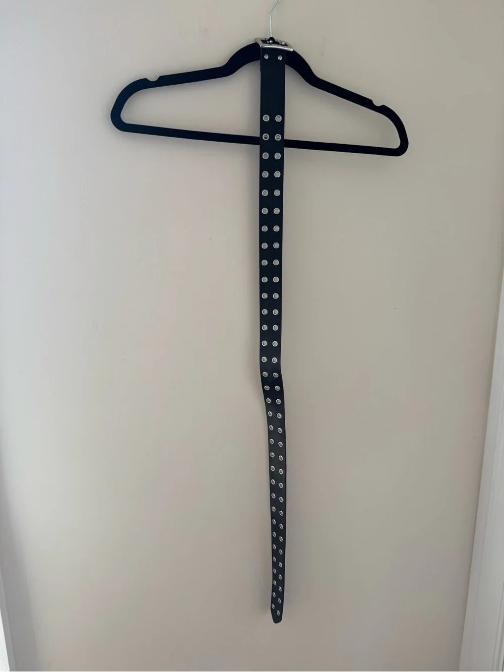 Urban Outfitters Black Double-Row Grommet Belt